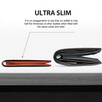 AeroLuxe Men’s Slim RFID Wallet Leather Card Holder Black