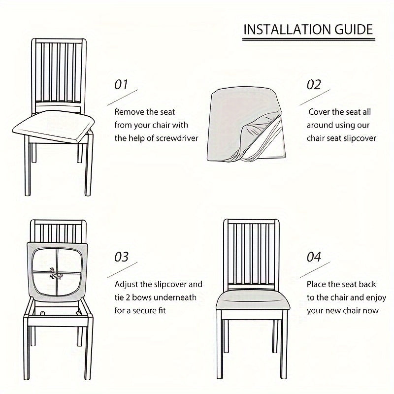Stretch Jacquard Chair Covers for Instant Dining Chair Renewal