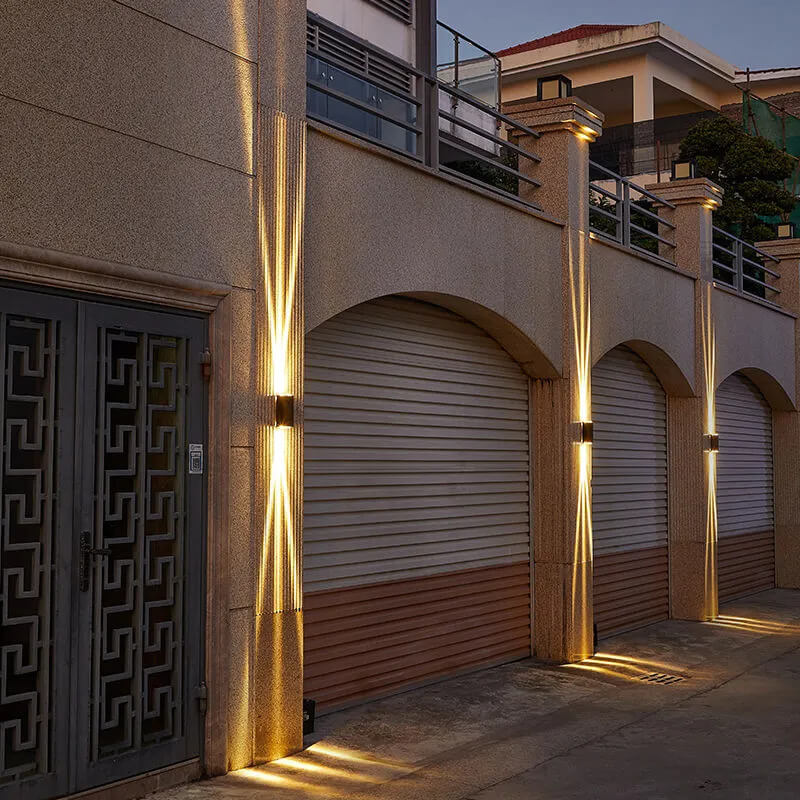 AeroGlow Waterproof LED Outdoor Wall Light Rectangular Up Down Aluminum Fixture