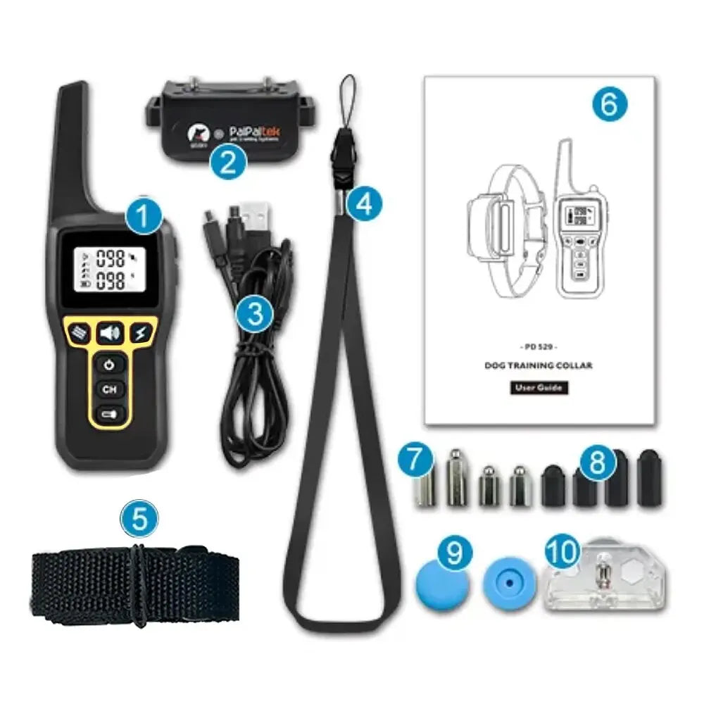 NovaPaw 1000m Waterproof Dog Training Collar With Rechargeable Remote And Adjustable
