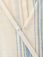 Striped Print Stretchy Waist-Tie Romper