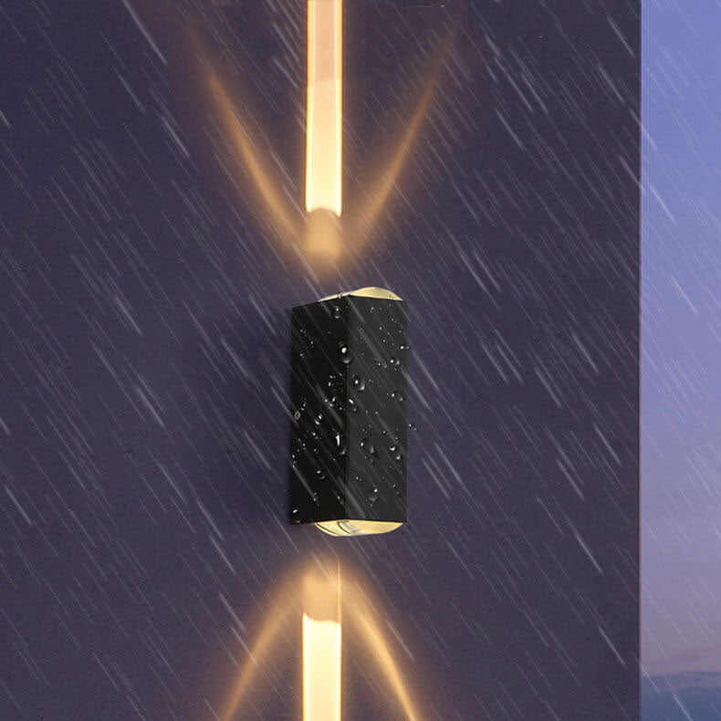 AeroGlow Waterproof LED Outdoor Wall Light Rectangular Up Down Aluminum Fixture