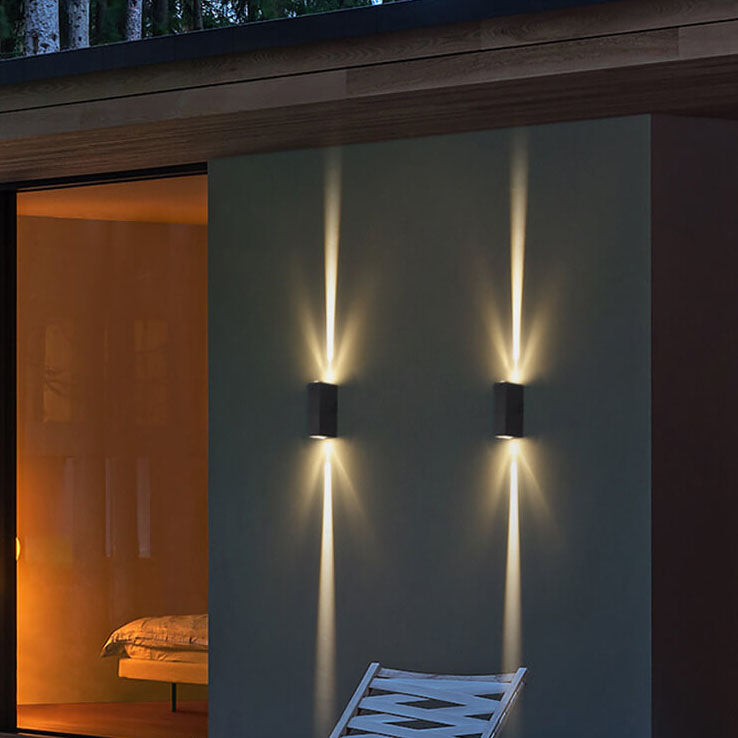 AeroGlow Waterproof LED Outdoor Wall Light Rectangular Up Down Aluminum Fixture
