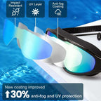 AquaVista Wide View Anti-Fog Swim Goggles For Adults