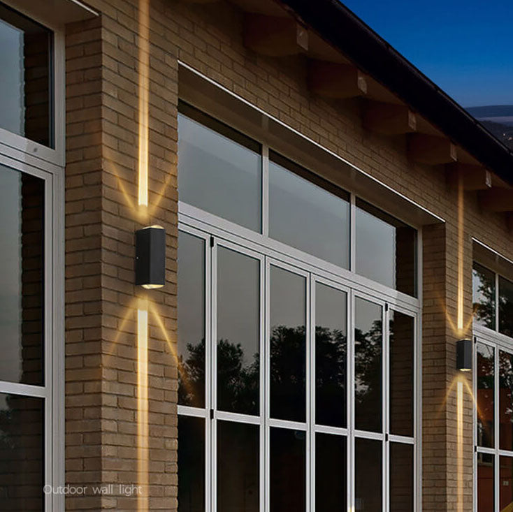 AeroGlow Waterproof LED Outdoor Wall Light Rectangular Up Down Aluminum Fixture