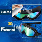 AquaVista Wide View Anti-Fog Swim Goggles For Adults