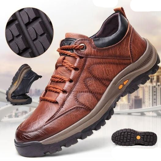 Momentum Men’s Orthopedic Leather Shoes - Supportive Comfort