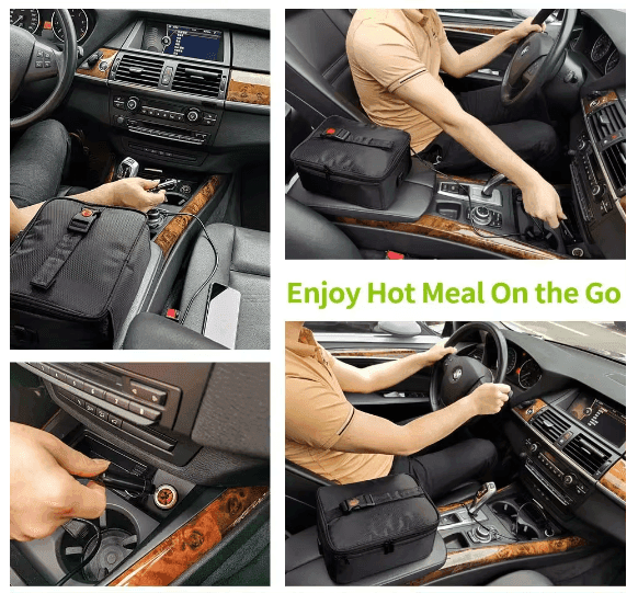 TrailGlow Portable Meal Warmer Case Electric Heated Container For On-The-Go Meals