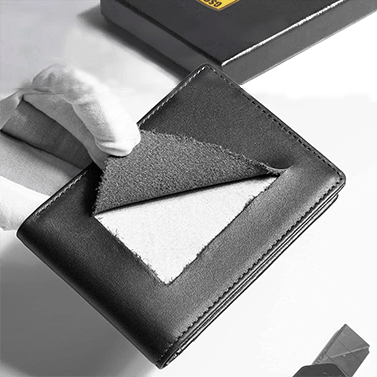 AeroLuxe Men’s Slim RFID Wallet Leather Card Holder Black