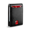 AeroLuxe Men’s Slim RFID Wallet Leather Card Holder Black