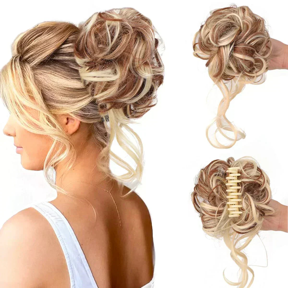 NovaTress Instant Curled Bun Hair Clip Standalone Accessory