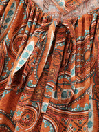 Paisley Print Backless Sleeveless Jumpsuit