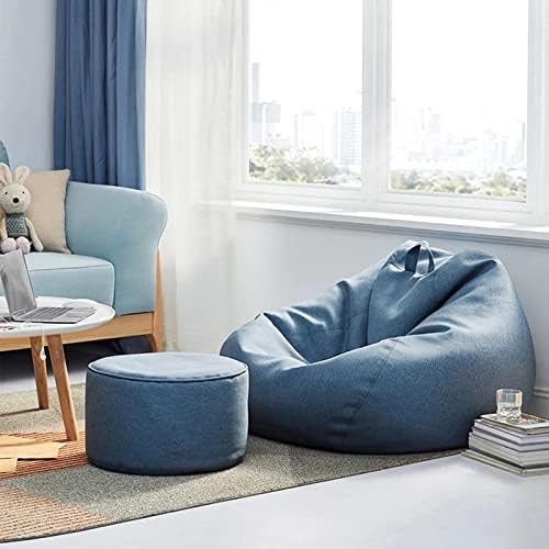 AzureWeave Luxury Linen Bean Bag Ergonomic And Stylish Comfort Seating