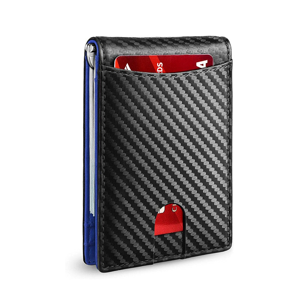 AeroLuxe Men’s Slim RFID Wallet Leather Card Holder Black