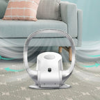 Bladeless Wall Fan - 10 Speeds - 35dB - 1–8hr Timer - Remote Control - White & Black