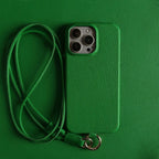 Genuine Leather Phone Case With Crossbody Strap For Everyday Carry