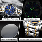 AstraLux Waterproof Luxury Men's Wristwatch With Luminous Function