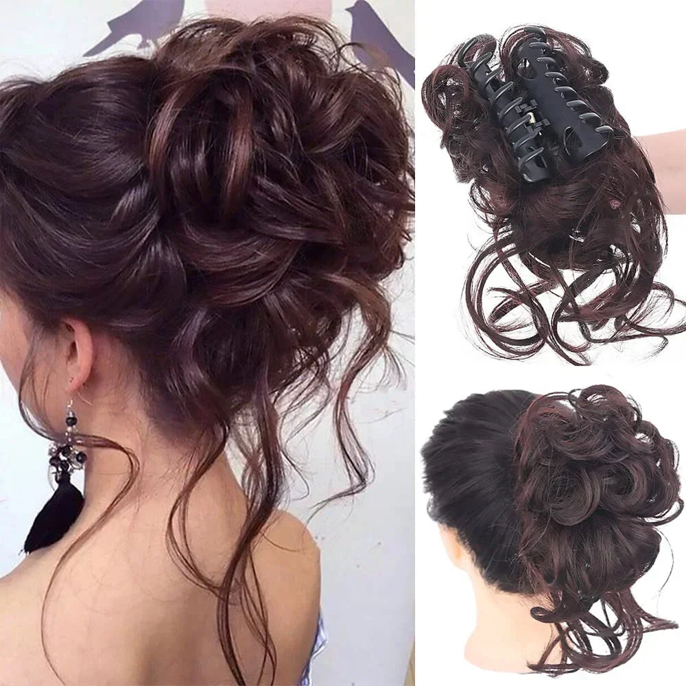 NovaTress Instant Curled Bun Hair Clip Standalone Accessory