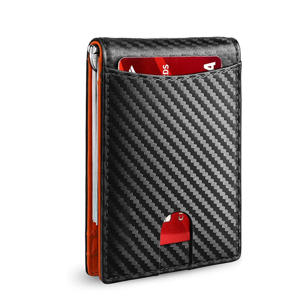 AeroLuxe Men’s Slim RFID Wallet Leather Card Holder Black