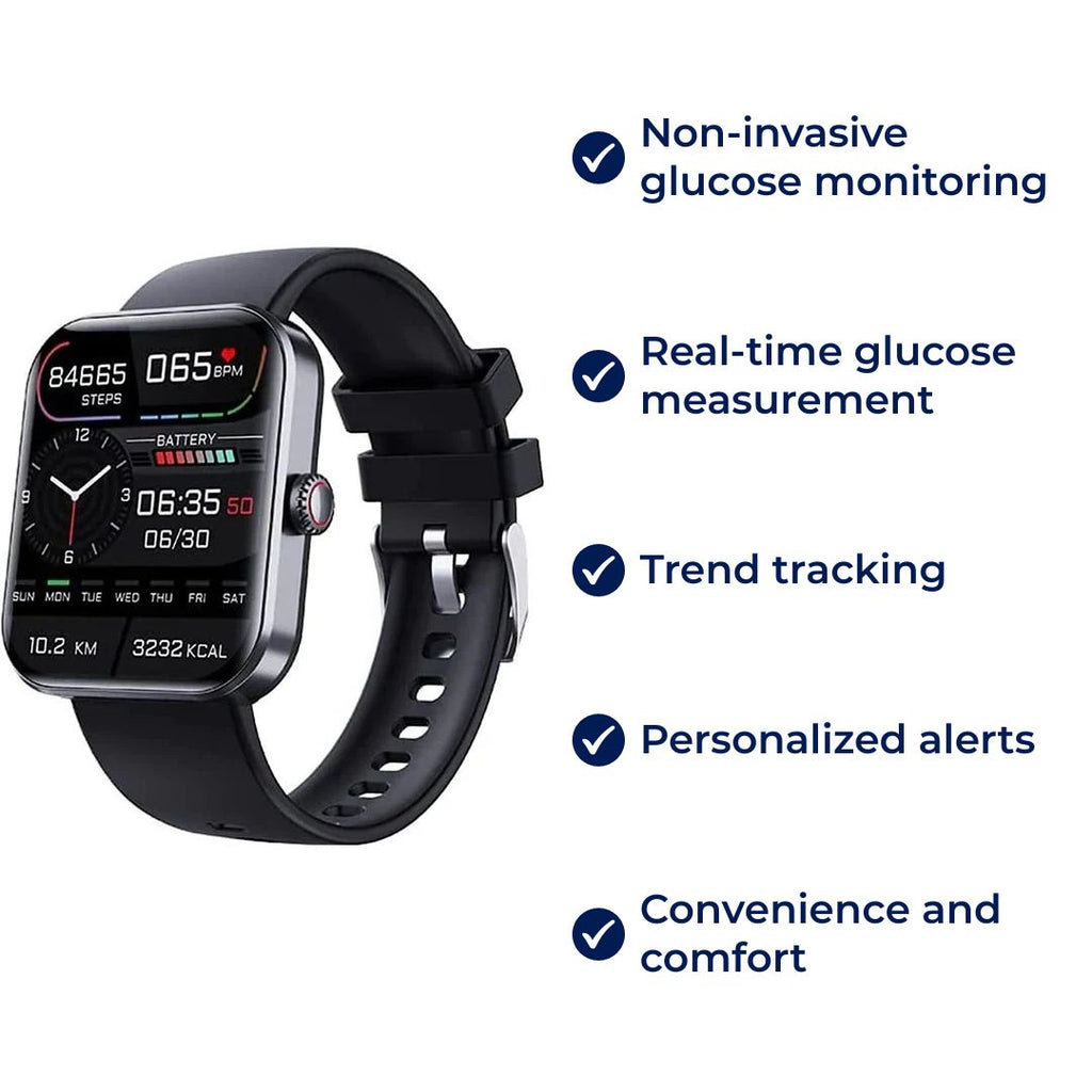 GluGuard Watch Glucose Smartwatch – Real-Time Monitoring, Trend Tracking And Alerts