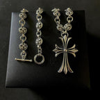 Nocturne Crest Gothic Cross Pendant Necklace For Everyday Edgy Style