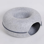 Cozy Large Cat Tunnel Bed For Interactive Play And Sleep Area