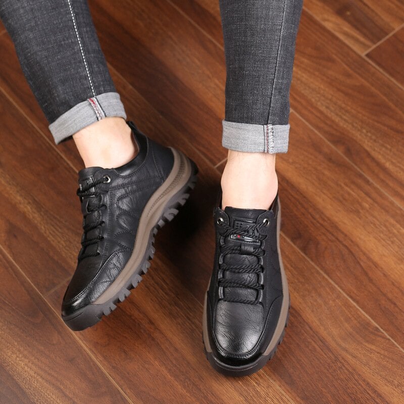 Momentum Men’s Orthopedic Leather Shoes - Supportive Comfort