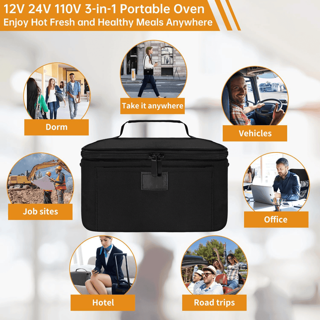 TrailGlow Portable Meal Warmer Case Electric Heated Container For On-The-Go Meals