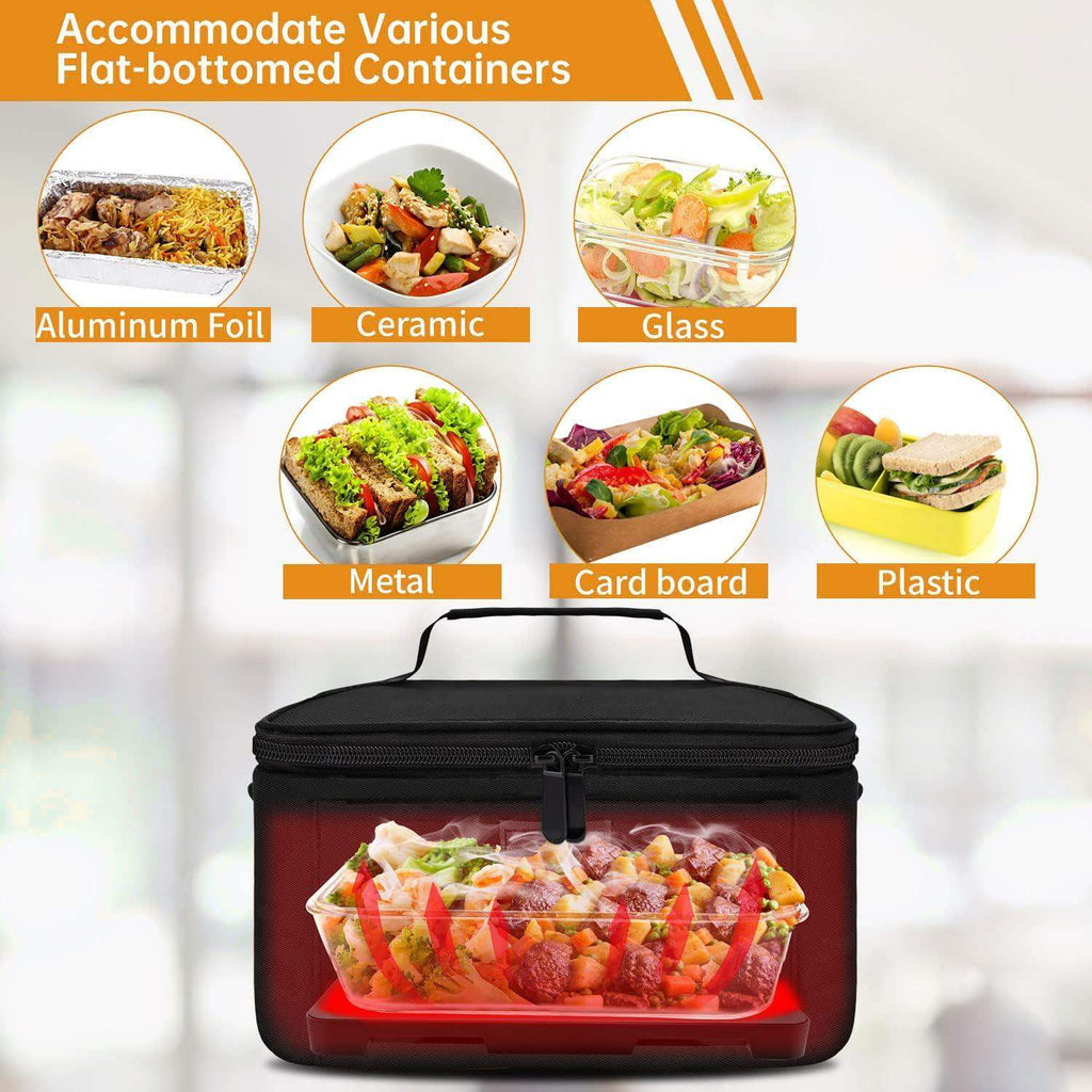 TrailGlow Portable Meal Warmer Case Electric Heated Container For On-The-Go Meals