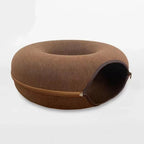 Cozy Large Cat Tunnel Bed For Interactive Play And Sleep Area