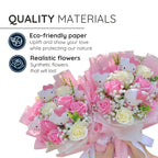 Hello Kitty Flowers Bouquet With Colorful Artificial Blooms And Hello Kitty Figurines