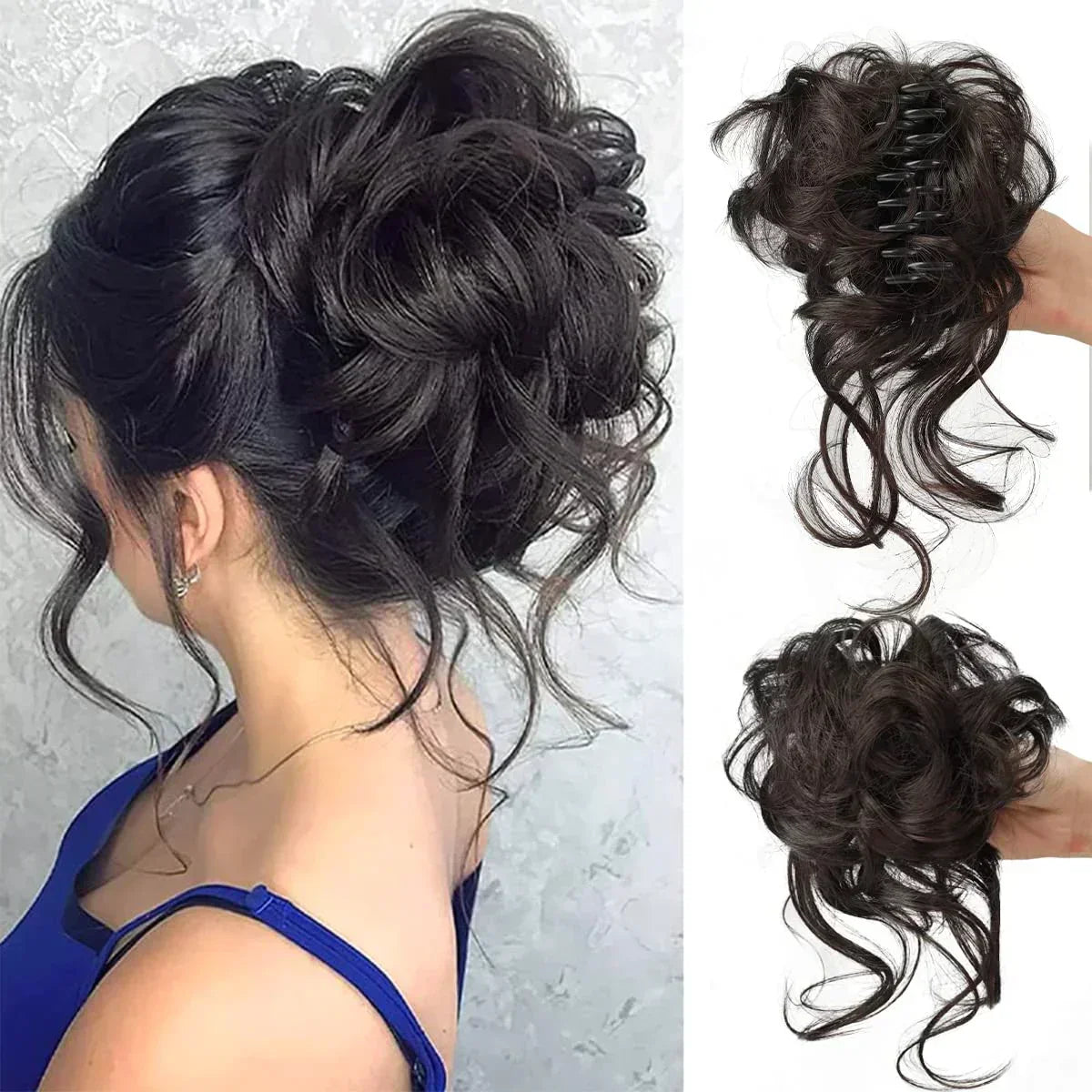 NovaTress Instant Curled Bun Hair Clip Standalone Accessory