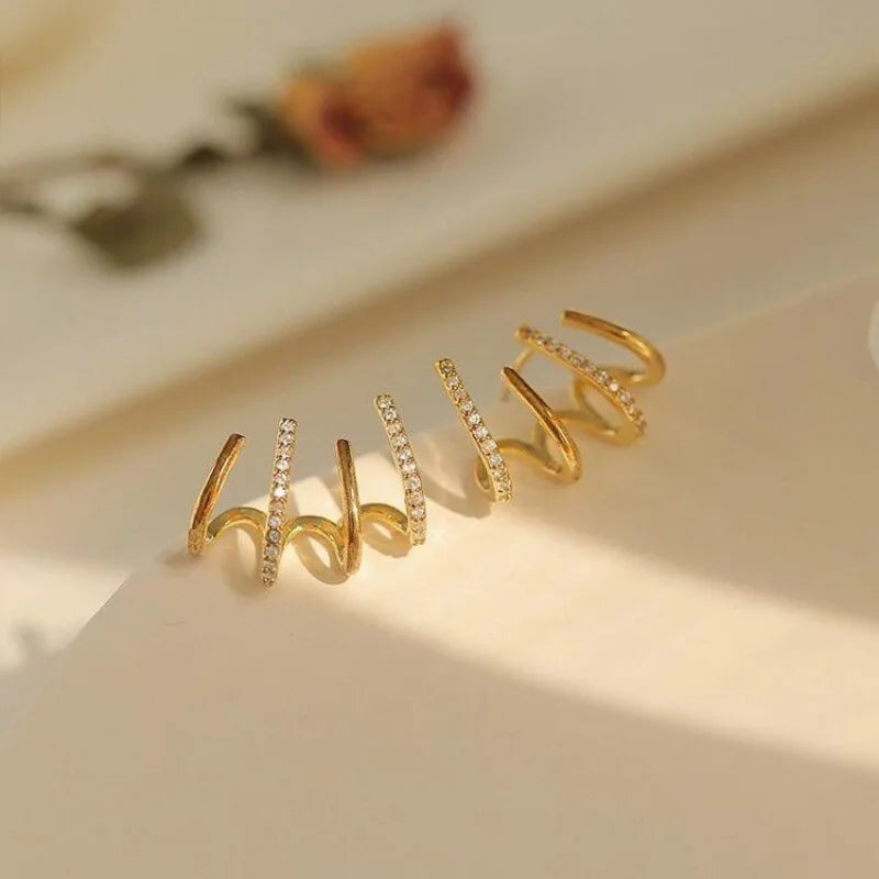 Astra Twist Earrings For Women Lightweight Statement Jewelry Hypoallergenic Finish