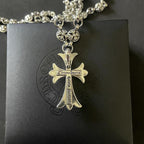 Nocturne Crest Gothic Cross Pendant Necklace For Everyday Edgy Style