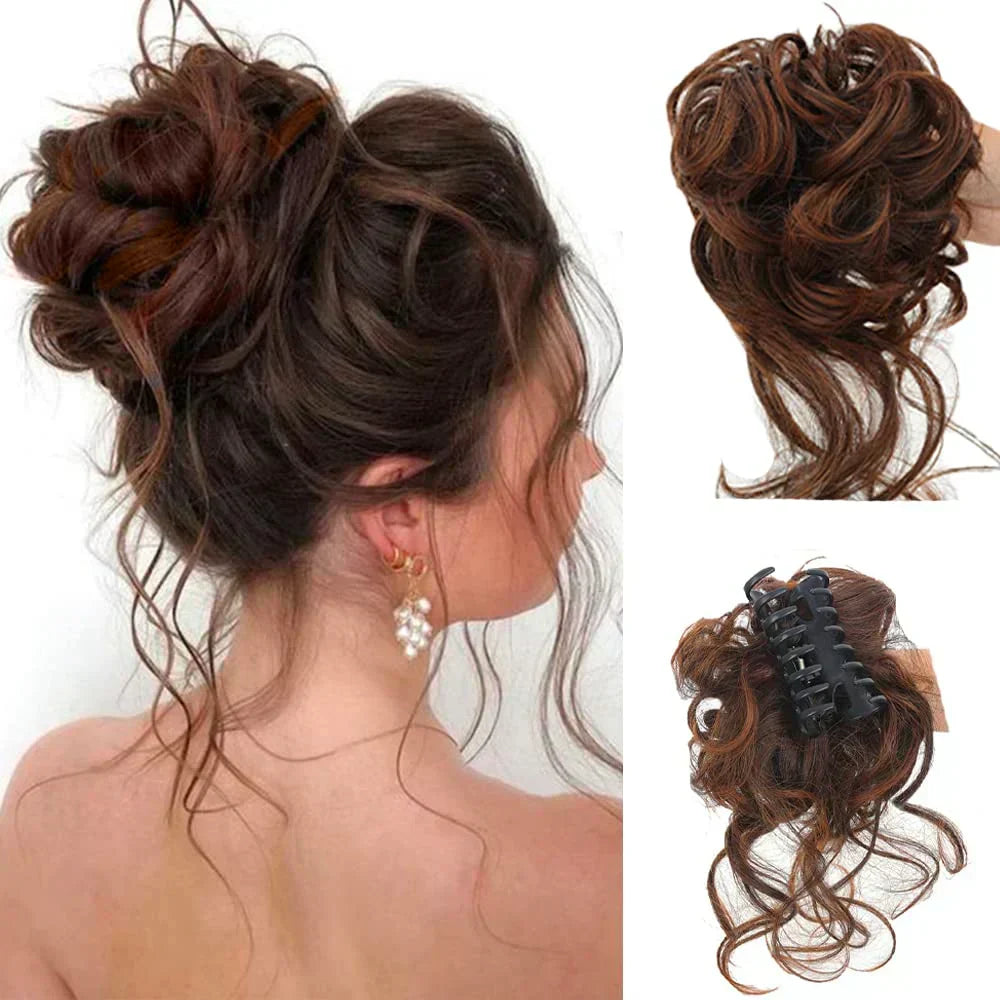 NovaTress Instant Curled Bun Hair Clip Standalone Accessory