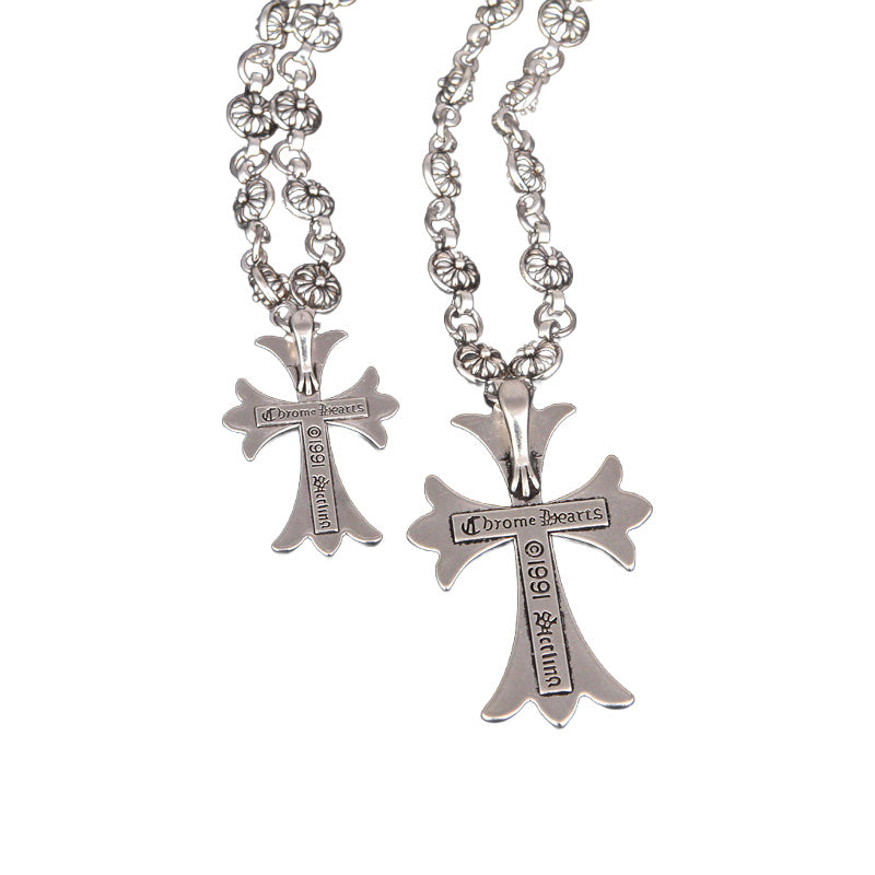 Nocturne Crest Gothic Cross Pendant Necklace For Everyday Edgy Style