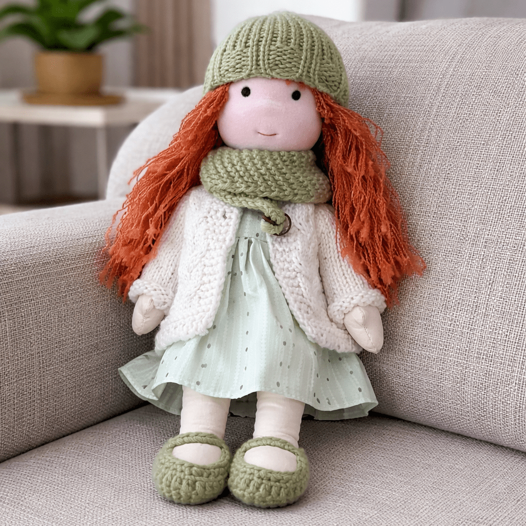 Handmade Waldorf-Inspired Cotton Doll for Creative Play