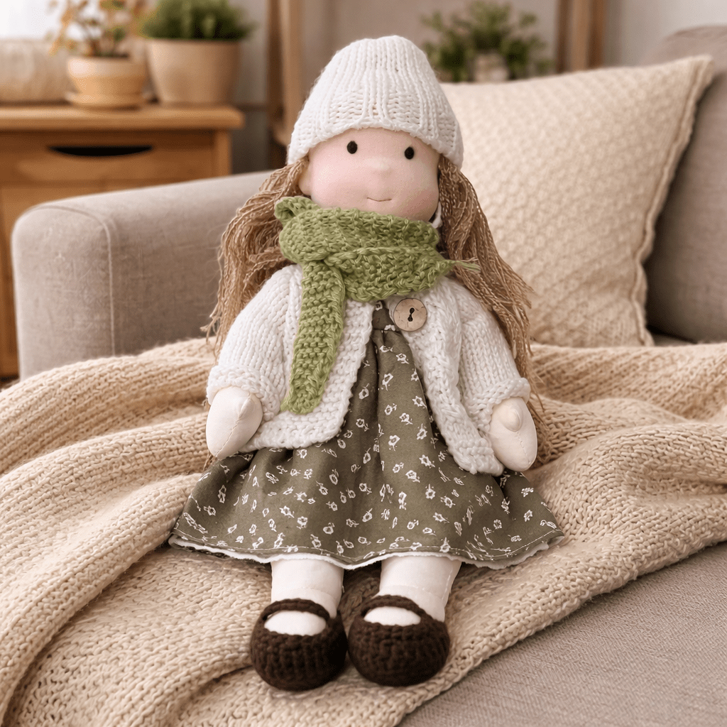 Handmade Waldorf-Inspired Cotton Doll for Creative Play