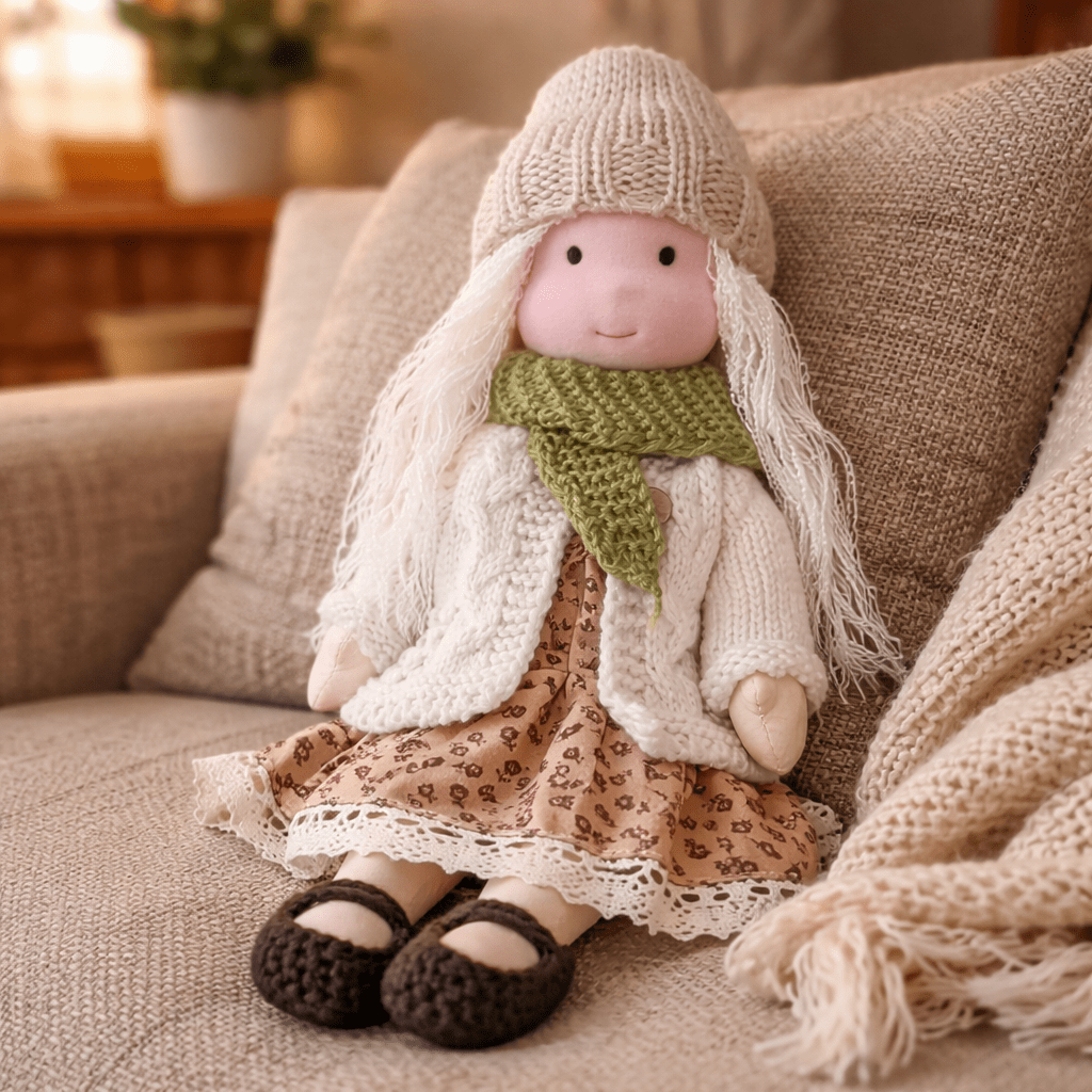 Handmade Waldorf-Inspired Cotton Doll for Creative Play