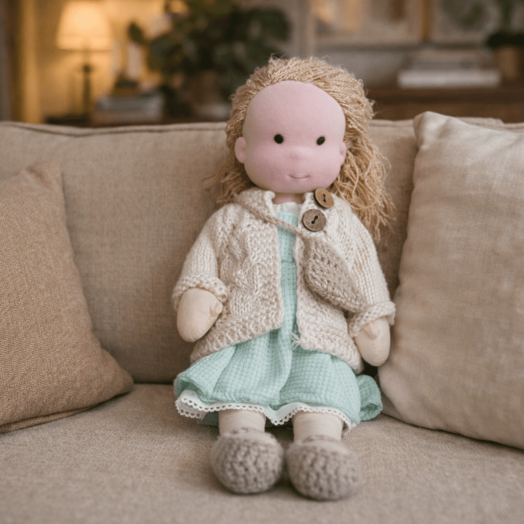 Handmade Waldorf-Inspired Cotton Doll for Creative Play