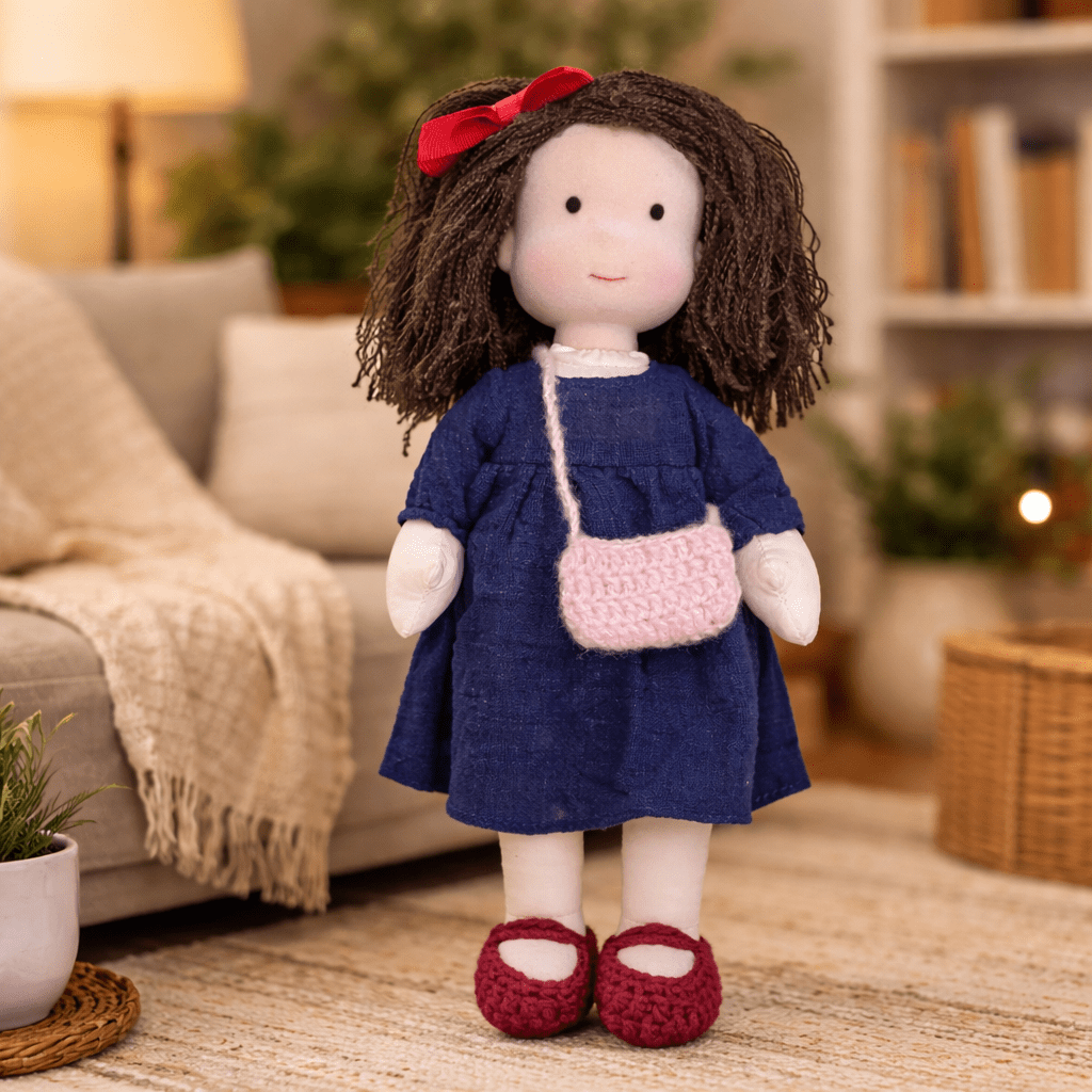 Handmade Waldorf-Inspired Cotton Doll for Creative Play