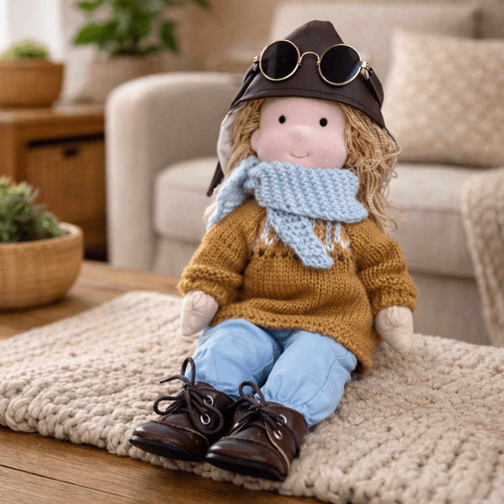 Handmade Waldorf-Inspired Cotton Doll for Creative Play