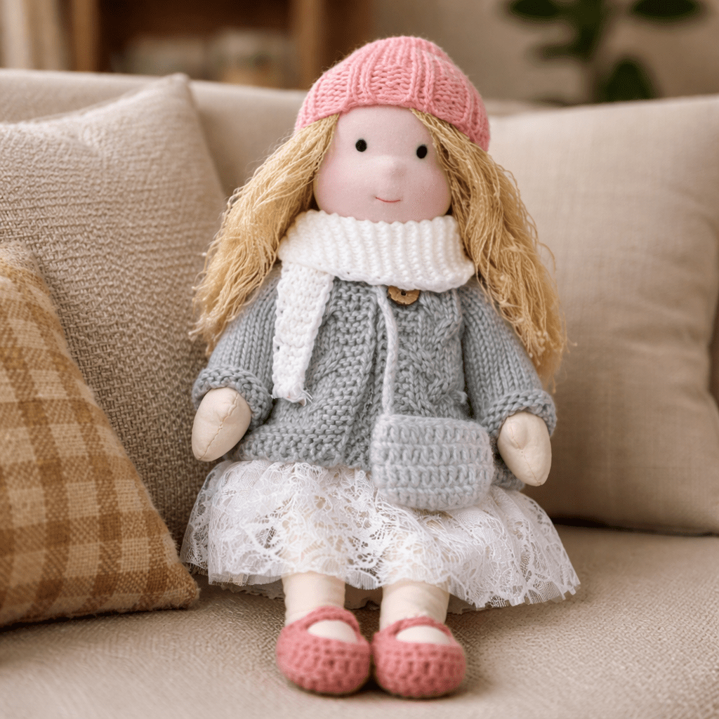 Handmade Waldorf-Inspired Cotton Doll for Creative Play