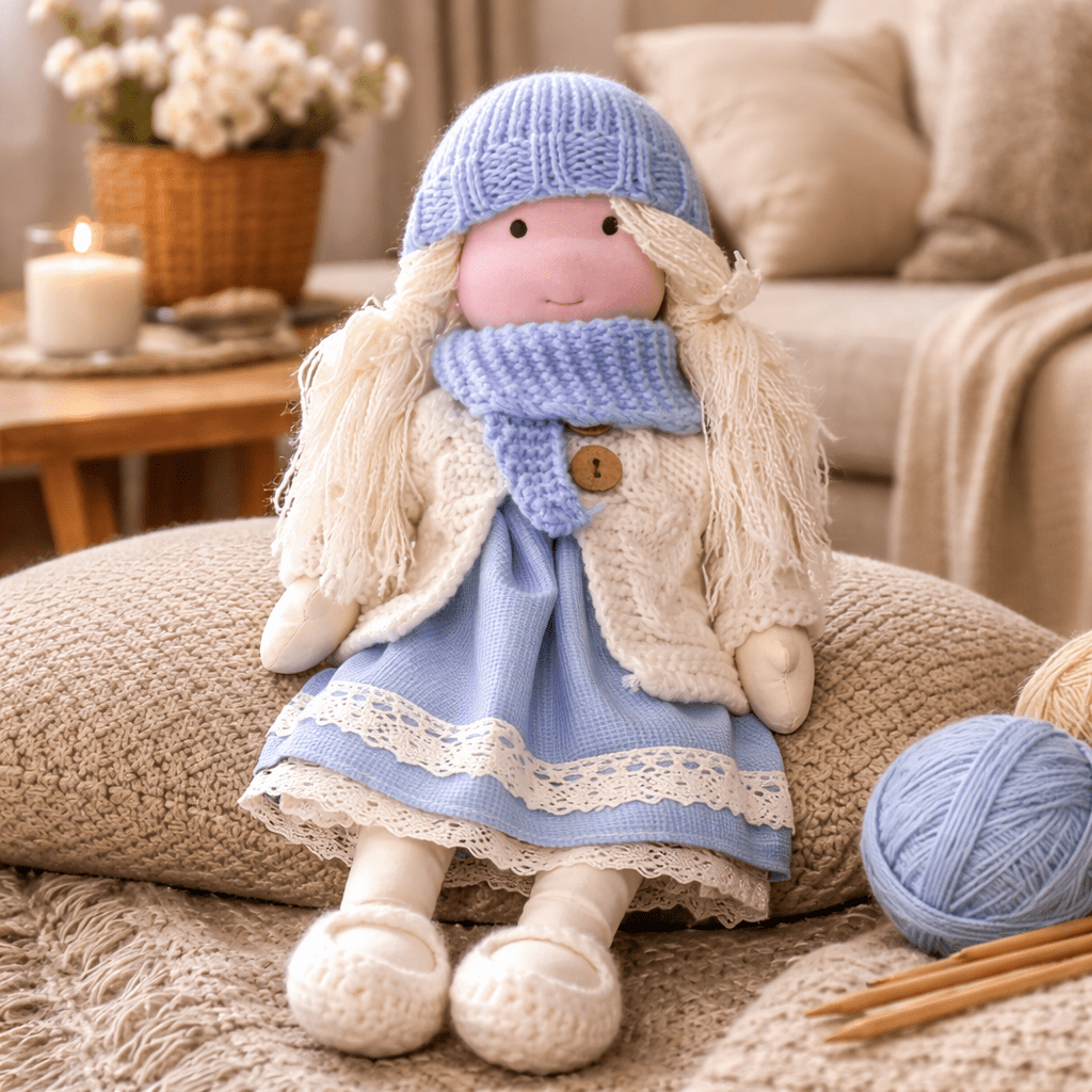 Handmade Waldorf-Inspired Cotton Doll for Creative Play
