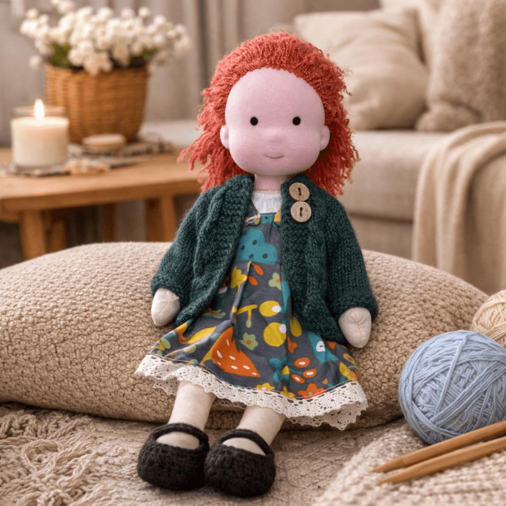 Handmade Waldorf-Inspired Cotton Doll for Creative Play