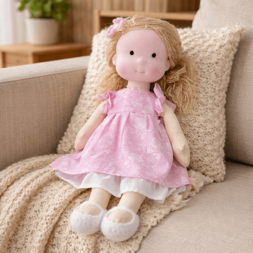 Handmade Waldorf-Inspired Cotton Doll for Creative Play