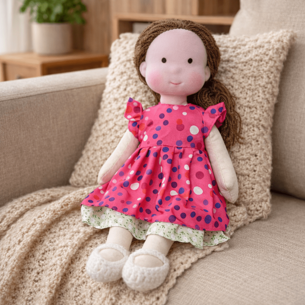 Handmade Waldorf-Inspired Cotton Doll for Creative Play