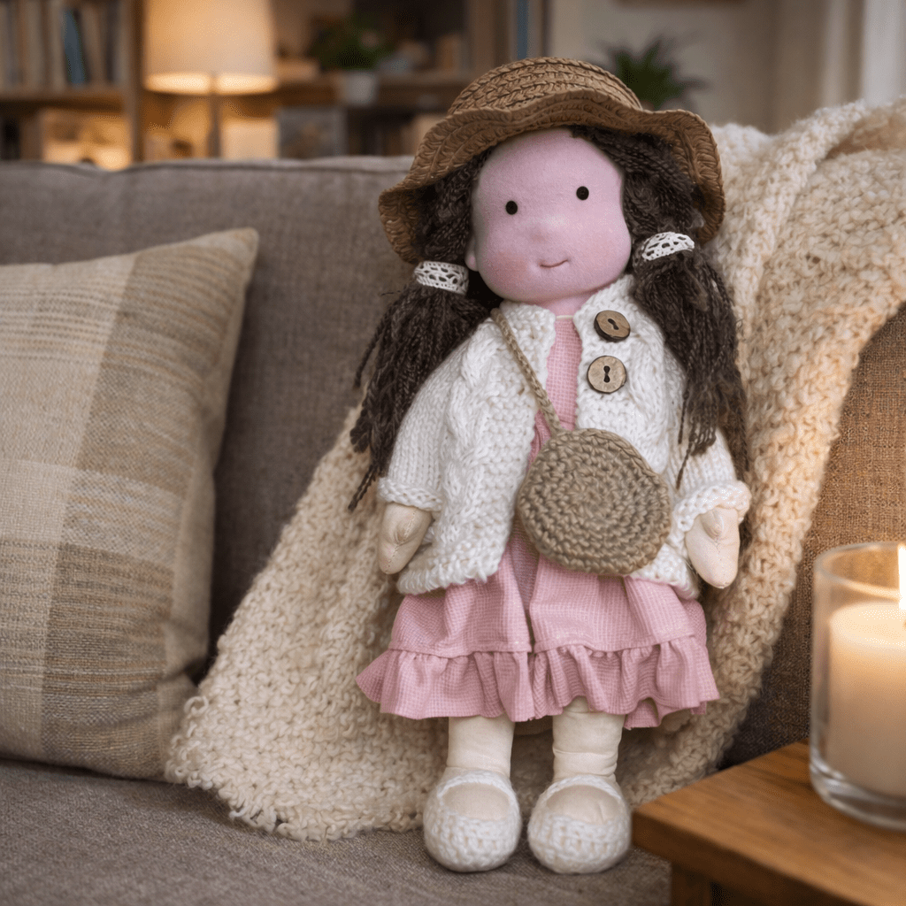 Handmade Waldorf-Inspired Cotton Doll for Creative Play