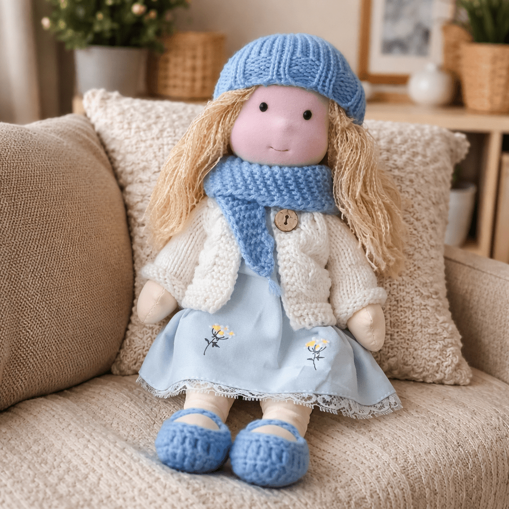Handmade Waldorf-Inspired Cotton Doll for Creative Play