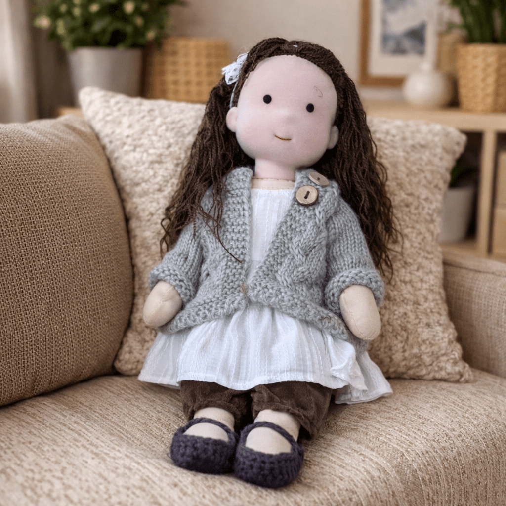 Handmade Waldorf-Inspired Cotton Doll for Creative Play